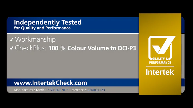 Сертификат Intertek: LG QNED evo AI сертифицирован для 100% цветового объема DCI-P3
